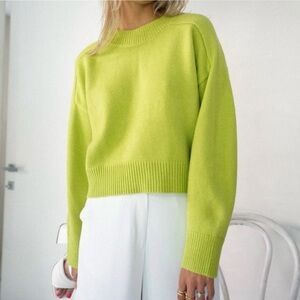 YLLW the Label NOTTINGHAM Knit Sweater in green size M